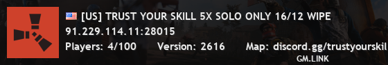 [US] TRUST YOUR SKILL 5X SOLO ONLY 16/12 WIPE