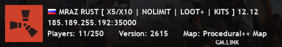 MRAZ RUST [ X5/X10 | NOLIMIT | LOOT+ | KITS ] 12.12