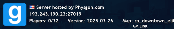 Server hosted by Physgun.com