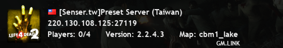 [Senser.tw]Preset Server (Taiwan)