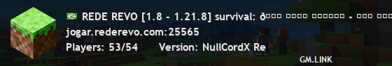 REDE REVO [1.8 - 1.21.8] survival: 🍃 sᴜᴘᴏʀᴛᴇ ᴀᴏ sɪᴍᴘʟᴇᴠᴏɪᴄᴇᴍᴏᴅᴇ!