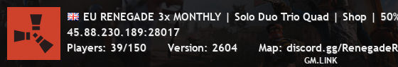 EU RENEGADE 3x MONTHLY | Solo Duo Trio Quad | Shop | 50% Upkeep