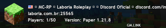 ╔ MC-RP ⋙ Laboria Roleplay ⚜ ╚ Discord Oficial ⋙ discord.com/invite/zNQd6p3