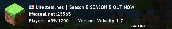 Lifesteal.net | Season 5 SEASON 5 OUT NOW!