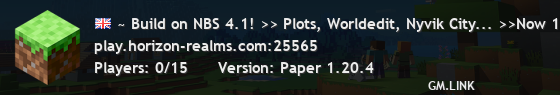 ~ Build on NBS 4.1! >> Plots, Worldedit, Nyvik City... >>Now 1.20.4!<<