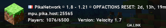 PikaNetwork ▏ 1.8 - 1.21 NEW SKYMINES SEASON