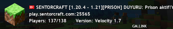 SENTORCRAFT [1.20.4 - 1.21][PRISON] DUYURU: Prison aktif!Yeni Sezon