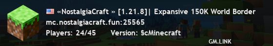 «NostalgiaCraft » [1.21.8]| Your Local Community SMP