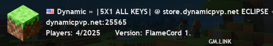 Dynamic » |5X1 ALL KEYS| @ store.dynamicpvp.net OP KEYALL takes place in 19 mins 38 secs