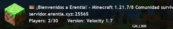 ¡Bienvenidos a Erentia! - Minecraft 1.21.7/8 Comunidad survival - https://erentia.xyz