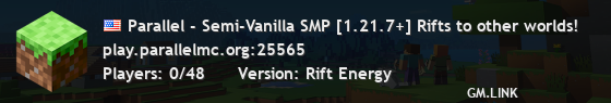 Parallel - Semi-Vanilla SMP [1.21.7+] Rifts to other worlds!