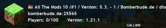 All The Mods 10 /#1 / Version: 5.3. - 1 / Bomberbude.de / discord.gg/9KGE6wvvNd