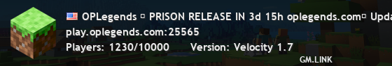 OPLegends │ PRISON RELEASE IN 4d 16h oplegends.com│ Updates at discord.gg/oplegends!