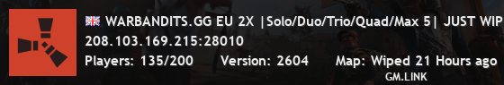 WARBANDITS.GG EU 2X |Solo/Duo/Trio/Quad/Max 5| JUST WIPED