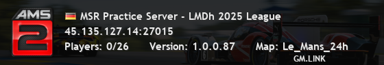 MSR Practice Server - LMDh 2025 League