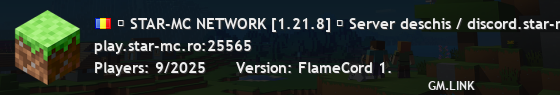 ☀ STAR-MC NETWORK [1.21.8] ↝ Server deschis / discord.star-mc.ro