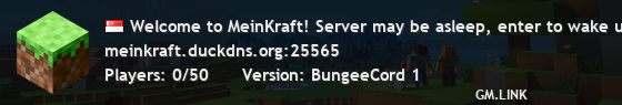 Welcome to MeinKraft! Server may be asleep, enter to wake up (~3 mins)