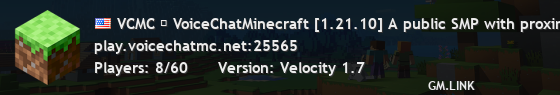 VCMC ┃ VoiceChatMinecraft [1.21.10] A public SMP with proximity voice chat!
