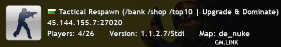 Tactical Respawn (/bank /shop /top10 | Upgrade & Dominate)
