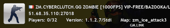 ZM.CYBERCLUTCH.GG ZOMBIE [1000FPS] VIP-FREE/BAZOOKA/LM/JETPACK