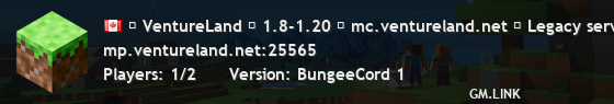▎ VentureLand ▎ 1.8-1.20 ▎ mc.ventureland.net ▎ Legacy server - no longer updated