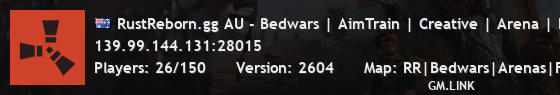 RustReborn.gg AU - Bedwars | AimTrain | Creative | Arena | FFA