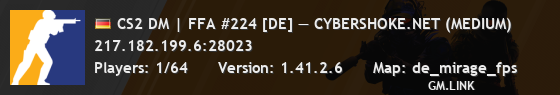 CS2 DM | FFA #224 [DE] — CYBERSHOKE.NET (MEDIUM)