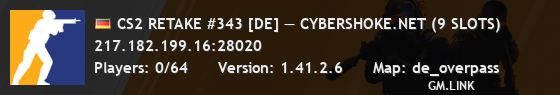 CS2 RETAKE #343 [DE] — CYBERSHOKE.NET (9 SLOTS)