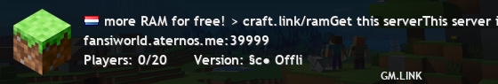 more RAM for free! > craft.link/ramGet this serverThis server is offline.