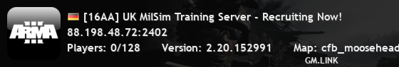 [16AA] UK MilSim Training Server - Recruiting Now!