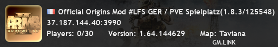 Official Origins Mod #LFS GER / PVE Spielplatz(1.8.3/125548) Ho