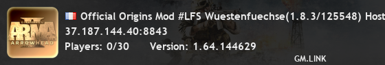 Official Origins Mod #LFS Wuestenfuechse(1.8.3/125548) Hosted @