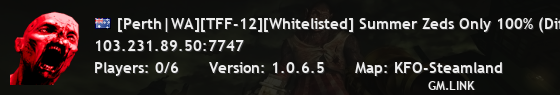 [Perth|WA][TFF-12][Whitelisted] Summer Zeds Only 100% (Difficul