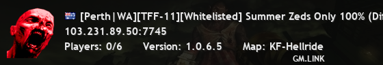 [Perth|WA][TFF-11][Whitelisted] Summer Zeds Only 100% (Difficul