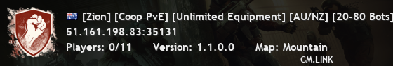 [Zion] [Coop PvE] [Unlimited Equipment] [AU/NZ] [20-80 Bots]
