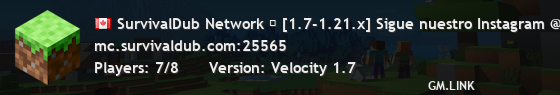 SurvivalDub Network ☢ [1.7-1.21.x] Unete a nuestro discord: discord.survivaldub.com
