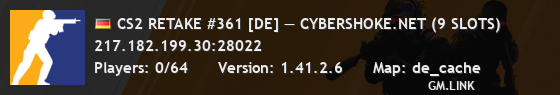 CS2 RETAKE #361 [DE] — CYBERSHOKE.NET (9 SLOTS)