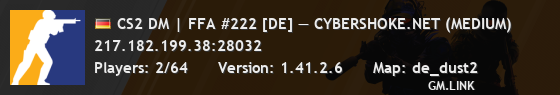 CS2 DM | FFA #222 [DE] — CYBERSHOKE.NET (MEDIUM)