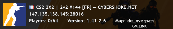 CS2 2X2 | 2v2 #144 [FR] — CYBERSHOKE.NET