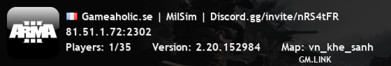 Gameaholic.se | MilSim | Discord.gg/invite/nRS4tFR