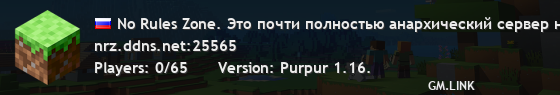 No Rules Zone. Это почти полностью анархический сервер на версии 1.16.5.