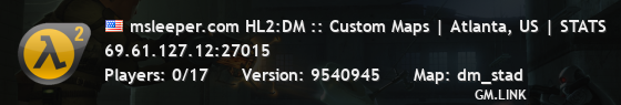msleeper.com HL2:DM :: Custom Maps | Atlanta, US | STATS