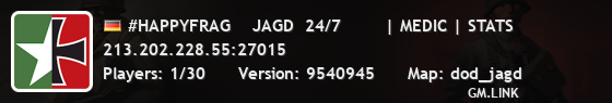 #HAPPYFRAG    JAGD  24/7        | MEDIC | STATS