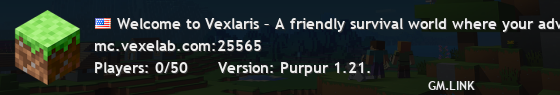 Welcome to Vexlaris – A friendly survival world where your adventure begins!