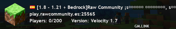 [1.8 - 1.21 + Bedrock]Raw Community ѕᴇʀᴠɪᴅᴏʀ ѕᴜʀᴠɪᴠᴀʟ | ѕᴇᴍɪ-ᴀɴᴀʀǫᴜɪᴄᴏ