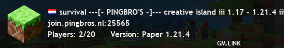 survival ---[- PINGBRO'S -]--- creative island iii 1.17 - 1.21.4 iii oneblock