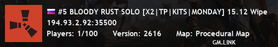 #5 BLOODY RUST SOLO [X2|TP|KITS|MONDAY] 15.12 Wipe