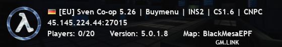 [EU] Sven Co-op 5.26 | Buymenu | INS2 | CS1.6 | CNPC