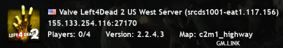 Valve Left4Dead 2 US West Server (srcds1001-eat1.117.156)