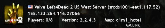 Valve Left4Dead 2 US West Server (srcds1001-eat1.117.52)